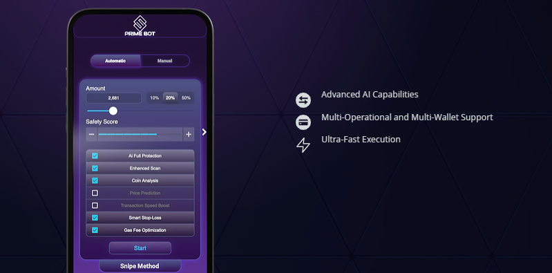 primebotx.com Introduces Next-Generation Crypto Trading Bots: Sniper Bot Front-Run Bot and Sandwich Bot