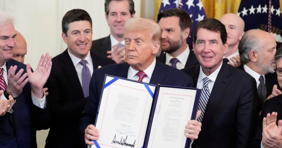 Trump signs landmark GENIUS Act, hailing “exciting new frontier” for crypto